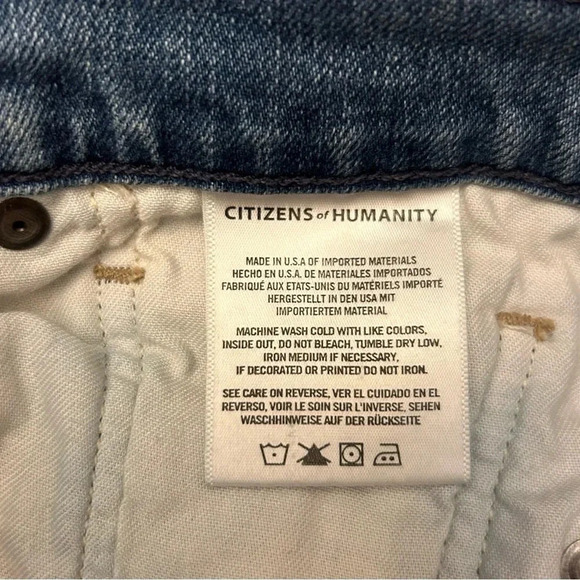 Citizens of Humanity COH Olivia High Rise Slim Ankle Backroad Denim Size 28 - Picture 12 of 14